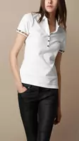 2013 burberry t-shirt mujer populaire coton london six white